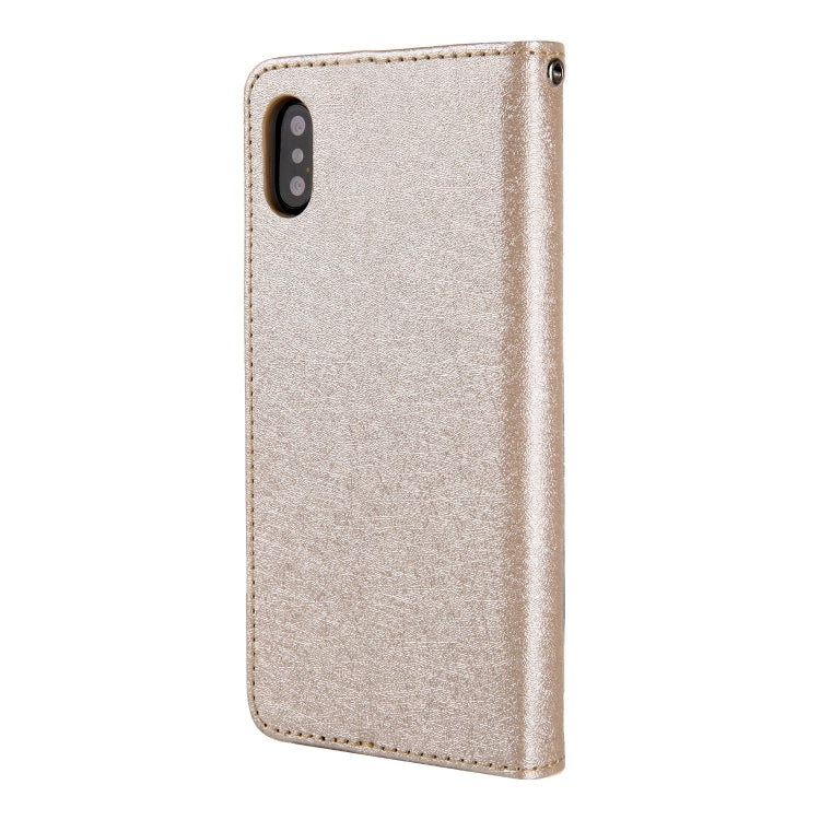 For iPhone XS Max CMai2 Silk Texture Horizontal Flip Leather Case with Holder & Card Slots & Photo Frame & Wallet