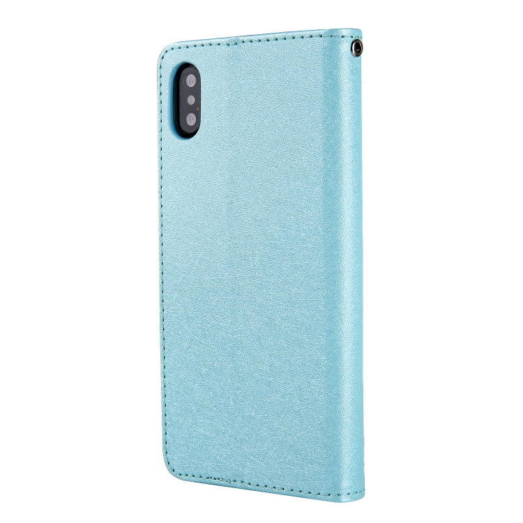 For iPhone XS Max CMai2 Silk Texture Horizontal Flip Leather Case with Holder & Card Slots & Photo Frame & Wallet