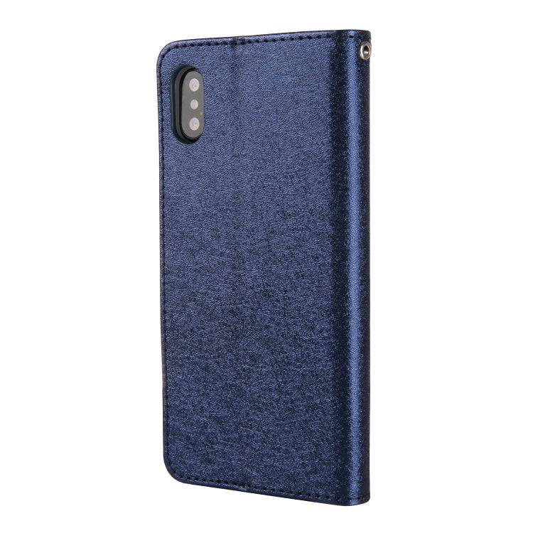 For iPhone XS Max CMai2 Silk Texture Horizontal Flip Leather Case with Holder & Card Slots & Photo Frame & Wallet