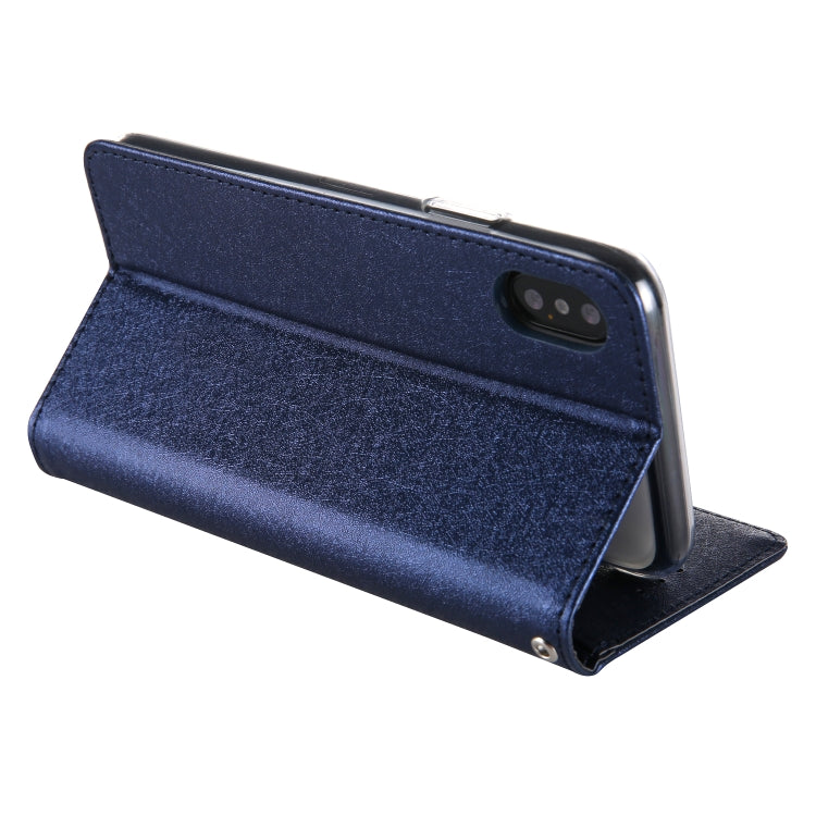 For iPhone XS Max CMai2 Silk Texture Horizontal Flip Leather Case with Holder & Card Slots & Photo Frame & Wallet