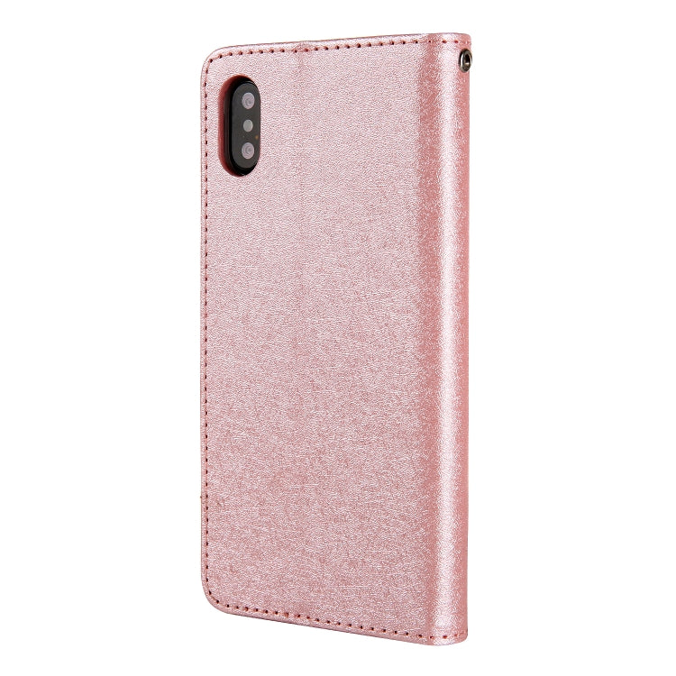 For iPhone XS Max CMai2 Silk Texture Horizontal Flip Leather Case with Holder & Card Slots & Photo Frame & Wallet