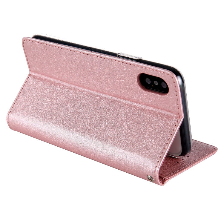 For iPhone XS Max CMai2 Silk Texture Horizontal Flip Leather Case with Holder & Card Slots & Photo Frame & Wallet
