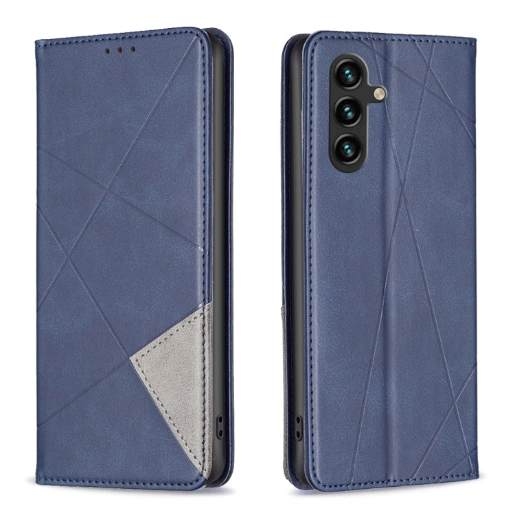 For Samsung Galaxy A14 5G Prismatic Invisible Magnetic Leather Phone Case