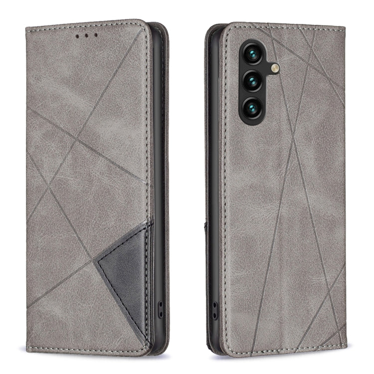 For Samsung Galaxy A14 5G Prismatic Invisible Magnetic Leather Phone Case
