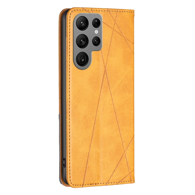 For Samsung Galaxy S23 Ultra 5G Prismatic Invisible Magnetic Leather Phone Case