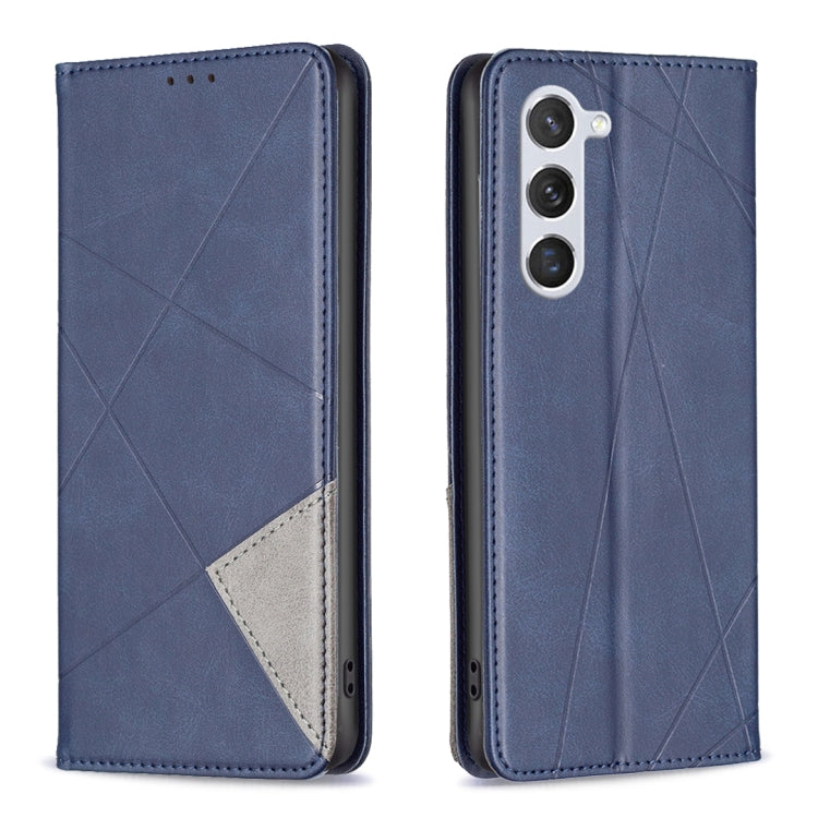 For Samsung Galaxy S23 5G Prismatic Invisible Magnetic Leather Phone Case
