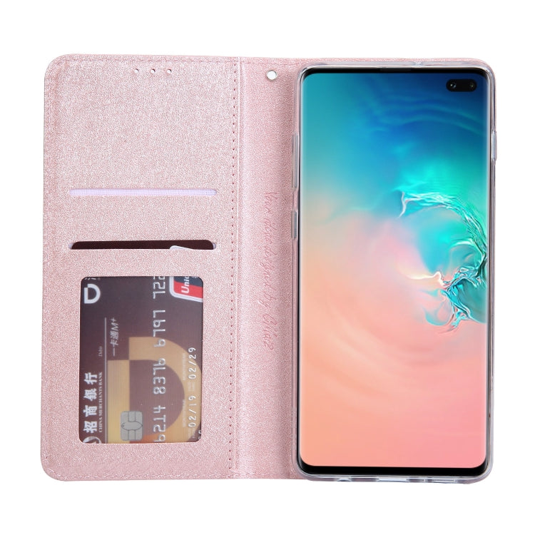 For Galaxy S10 CMai2 Silk Texture Horizontal Flip Leather Case with Holder & Card Slots & Photo Frame & Wallet