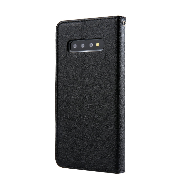 For Galaxy S10+ CMai2 Silk Texture Horizontal Flip Leather Case with Holder & Card Slots & Photo Frame & Wallet