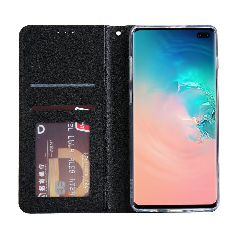 For Galaxy S10+ CMai2 Silk Texture Horizontal Flip Leather Case with Holder & Card Slots & Photo Frame & Wallet