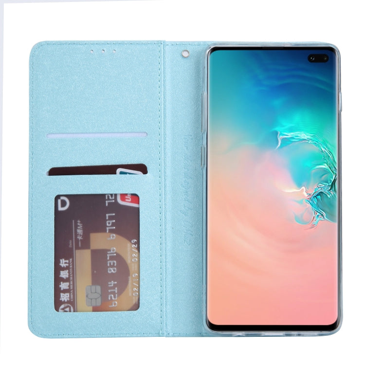 For Galaxy S10+ CMai2 Silk Texture Horizontal Flip Leather Case with Holder & Card Slots & Photo Frame & Wallet