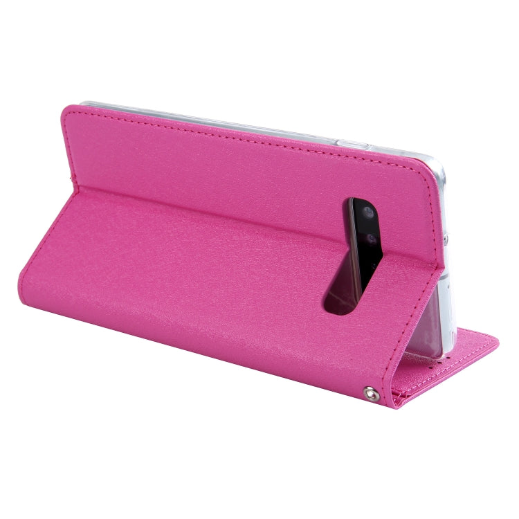 For Galaxy S10+ CMai2 Silk Texture Horizontal Flip Leather Case with Holder & Card Slots & Photo Frame & Wallet