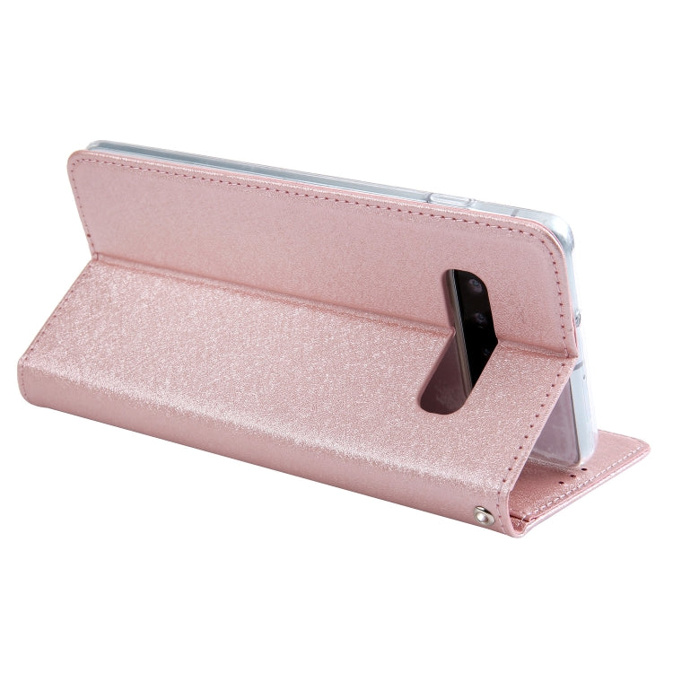 For Galaxy S10+ CMai2 Silk Texture Horizontal Flip Leather Case with Holder & Card Slots & Photo Frame & Wallet
