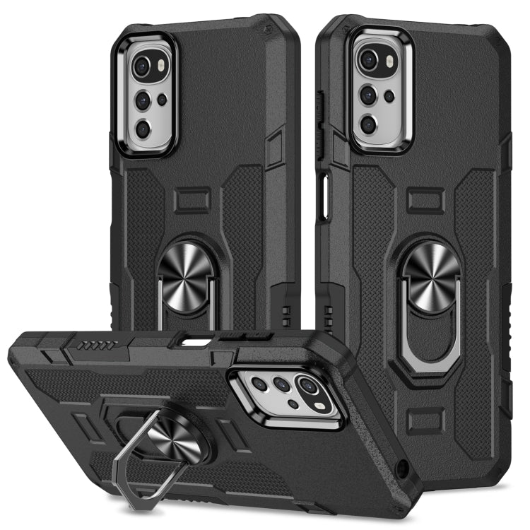 For Motorola Moto G22 Ring Holder Armor Hybrid Phone Case