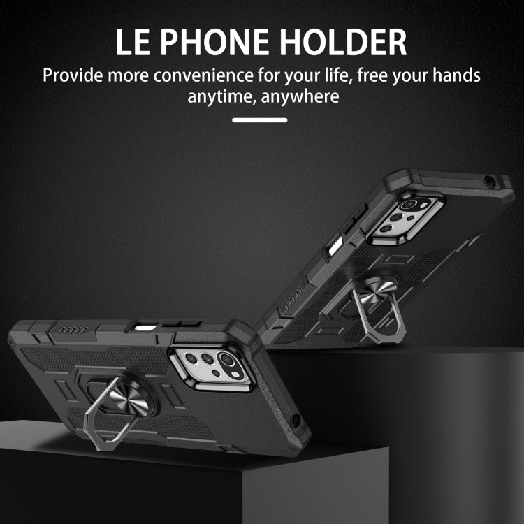For Motorola Moto G22 Ring Holder Armor Hybrid Phone Case