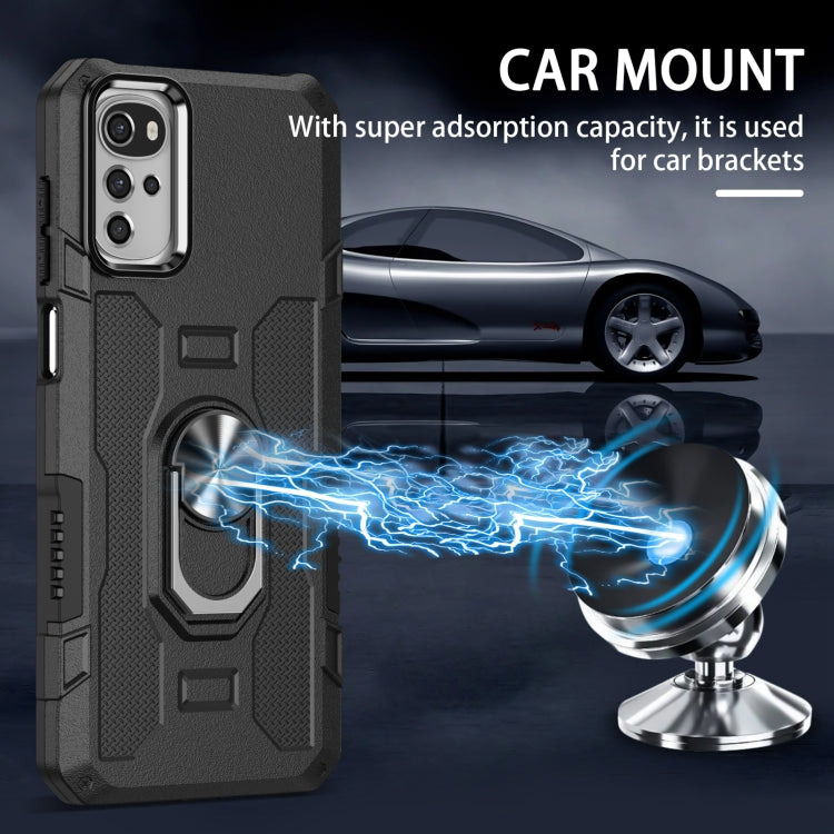 For Motorola Moto G22 Ring Holder Armor Hybrid Phone Case