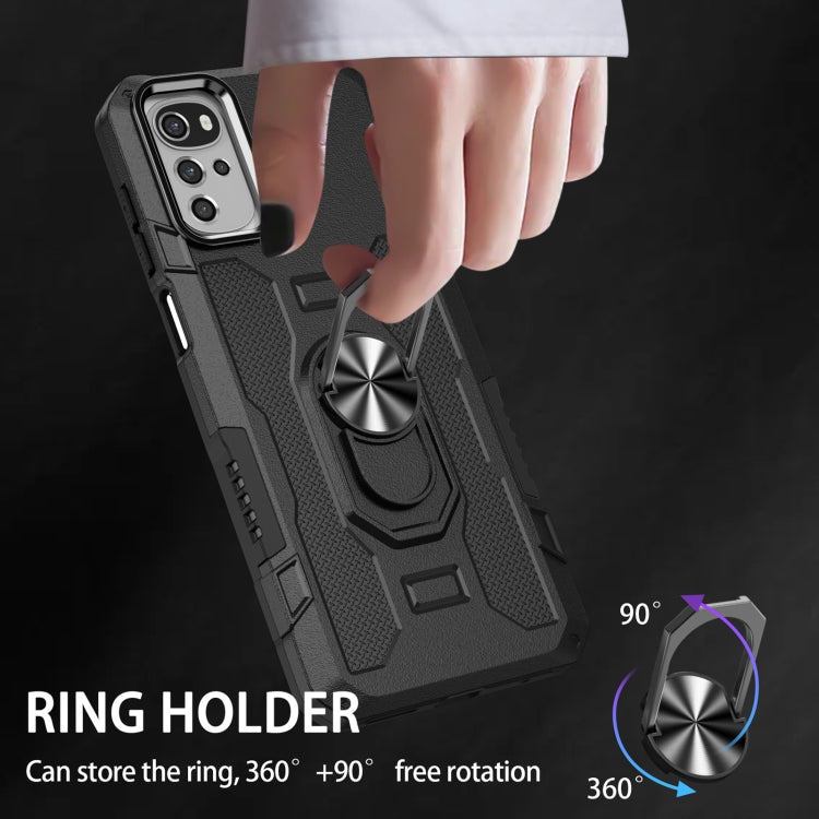 For Motorola Moto G22 Ring Holder Armor Hybrid Phone Case
