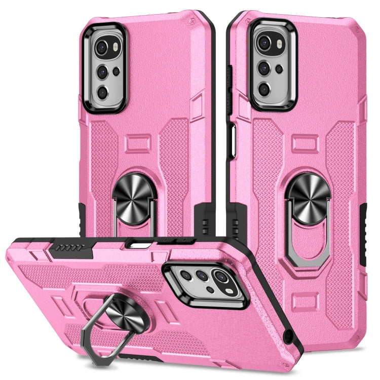 For Motorola Moto G22 Ring Holder Armor Hybrid Phone Case