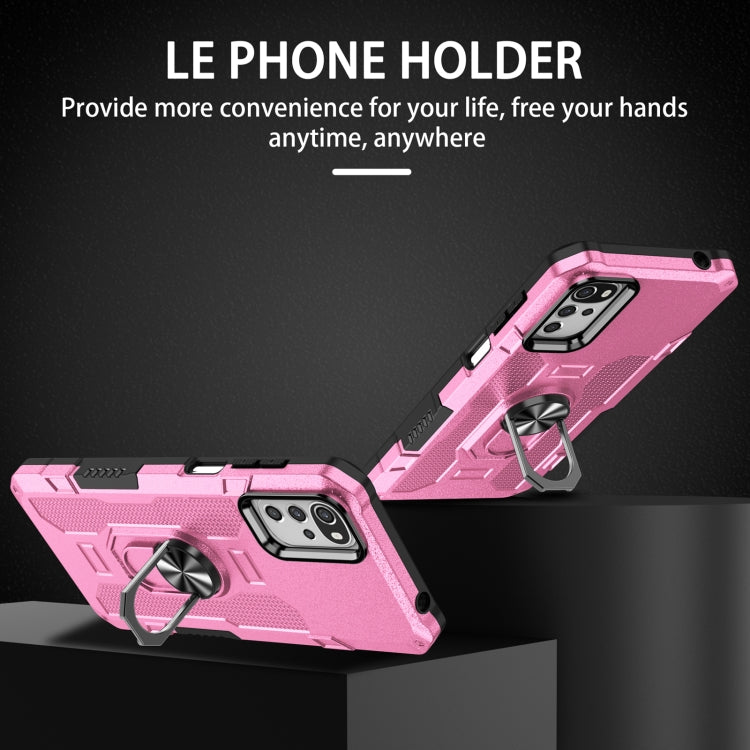 For Motorola Moto G22 Ring Holder Armor Hybrid Phone Case