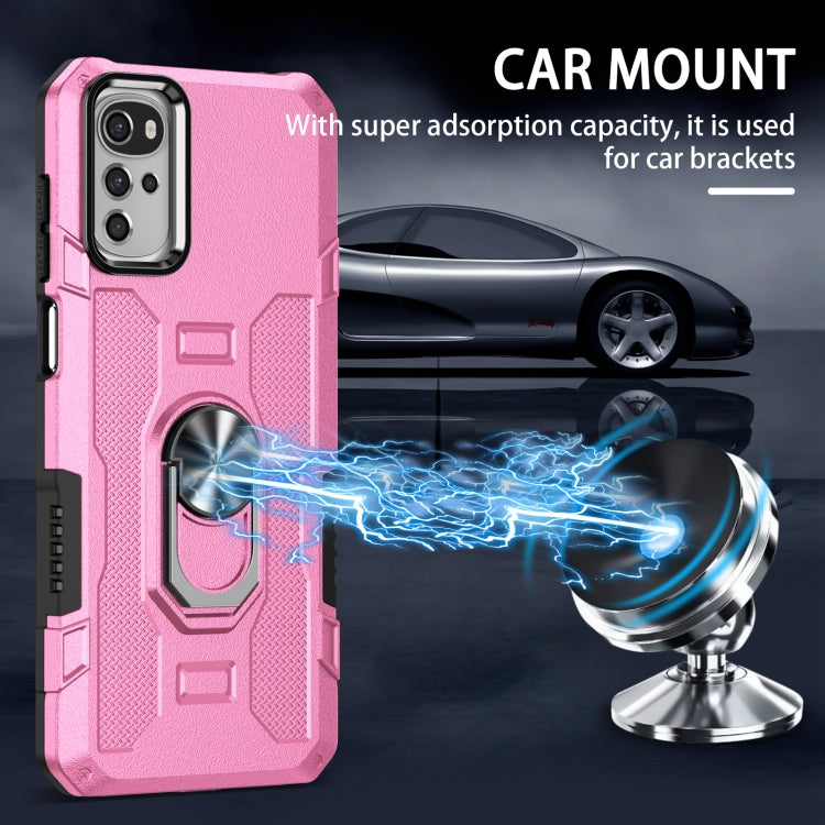 For Motorola Moto G22 Ring Holder Armor Hybrid Phone Case