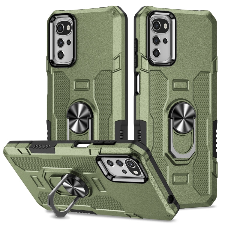For Motorola Moto G22 Ring Holder Armor Hybrid Phone Case