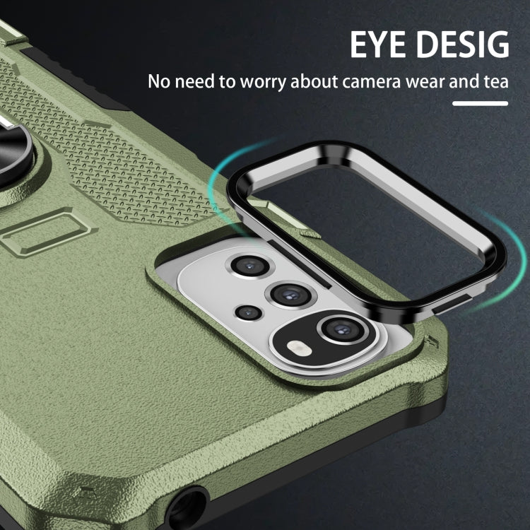 For Motorola Moto G22 Ring Holder Armor Hybrid Phone Case