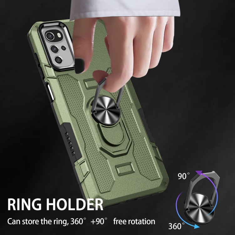 For Motorola Moto G22 Ring Holder Armor Hybrid Phone Case