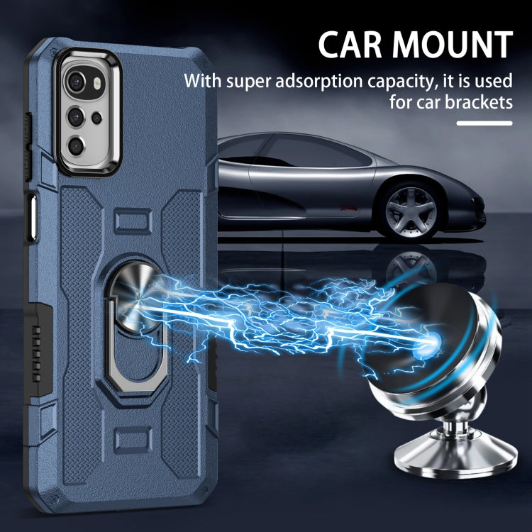 For Motorola Moto G22 Ring Holder Armor Hybrid Phone Case