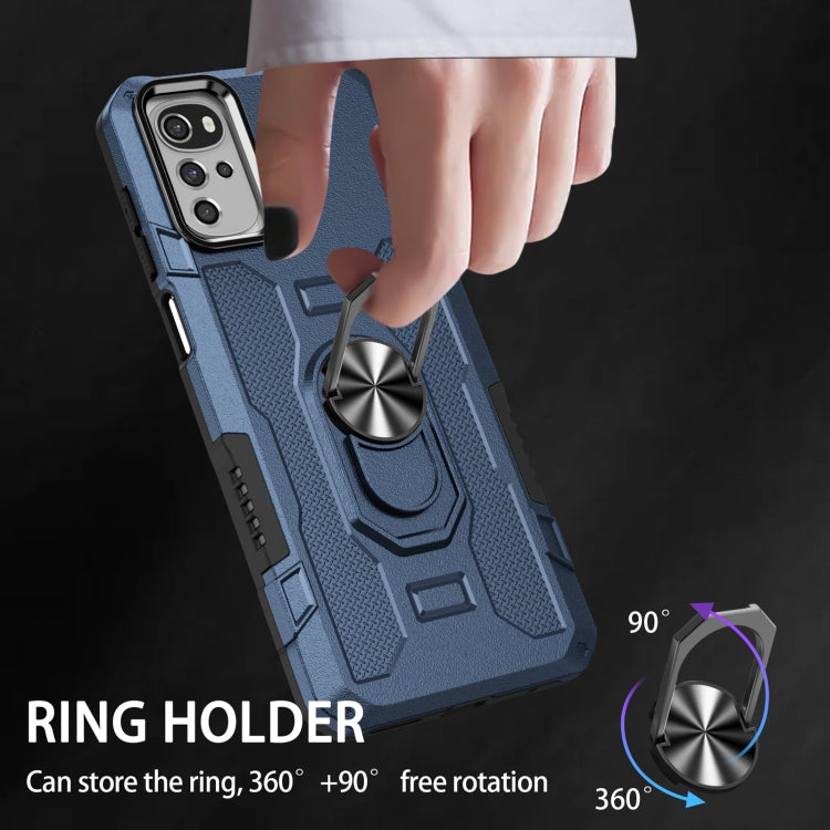 For Motorola Moto G22 Ring Holder Armor Hybrid Phone Case