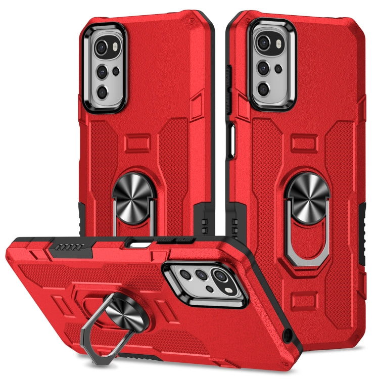 For Motorola Moto G22 Ring Holder Armor Hybrid Phone Case