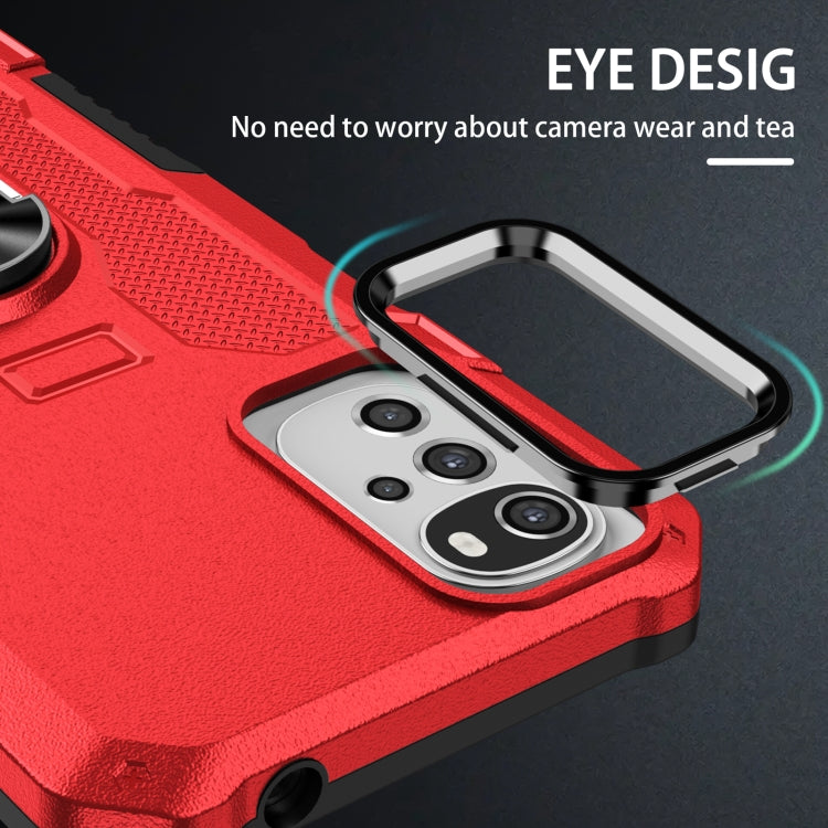 For Motorola Moto G22 Ring Holder Armor Hybrid Phone Case