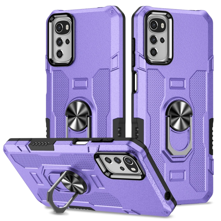 For Motorola Moto G22 Ring Holder Armor Hybrid Phone Case