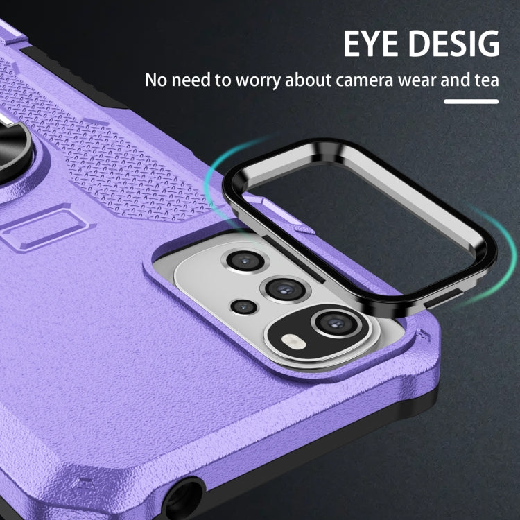 For Motorola Moto G22 Ring Holder Armor Hybrid Phone Case