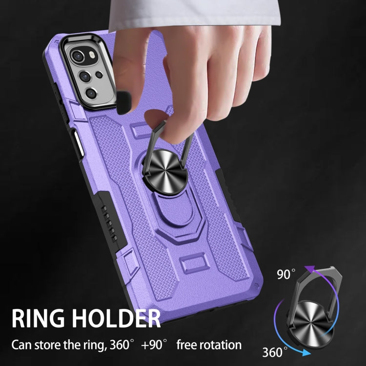 For Motorola Moto G22 Ring Holder Armor Hybrid Phone Case