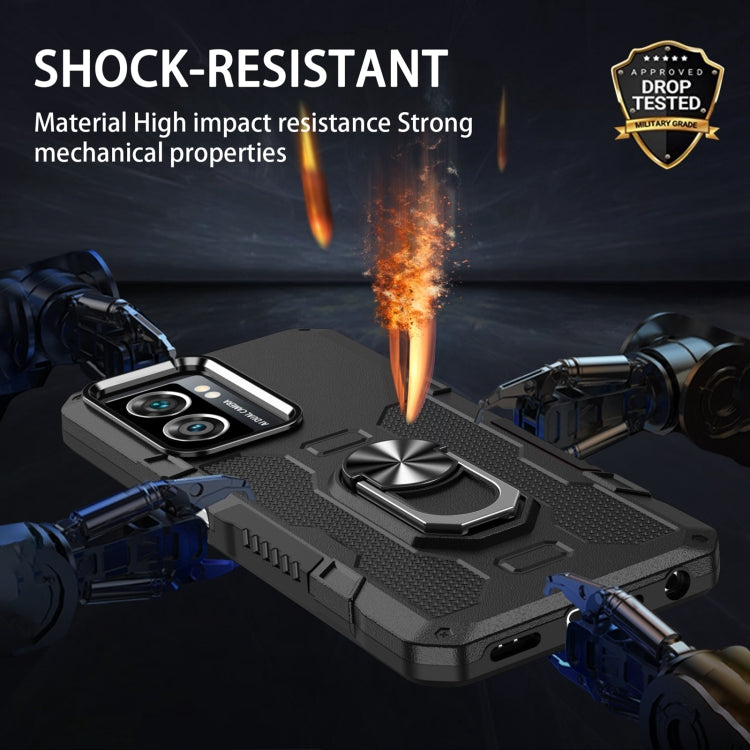 For OPPO A57 5G Ring Holder Armor Hybrid Phone Case