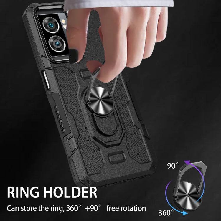 For OPPO A57 5G Ring Holder Armor Hybrid Phone Case
