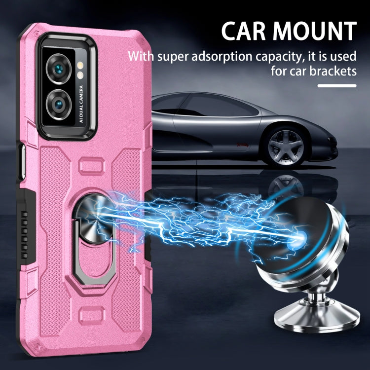 For OPPO A57 5G Ring Holder Armor Hybrid Phone Case