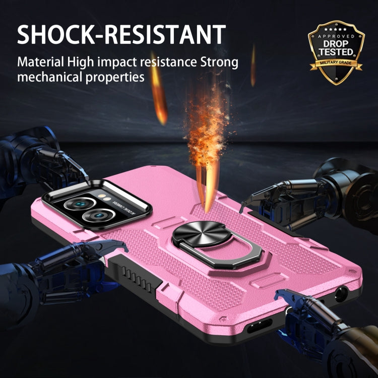 For OPPO A57 5G Ring Holder Armor Hybrid Phone Case