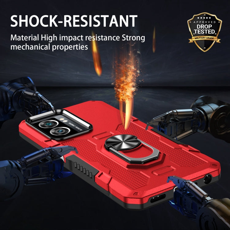 For OPPO A57 5G Ring Holder Armor Hybrid Phone Case