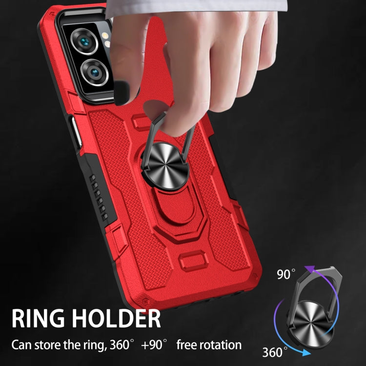 For OPPO A57 5G Ring Holder Armor Hybrid Phone Case