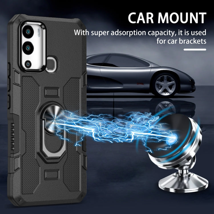 For Infinix Hot 12i Ring Holder Armor Hybrid Phone Case
