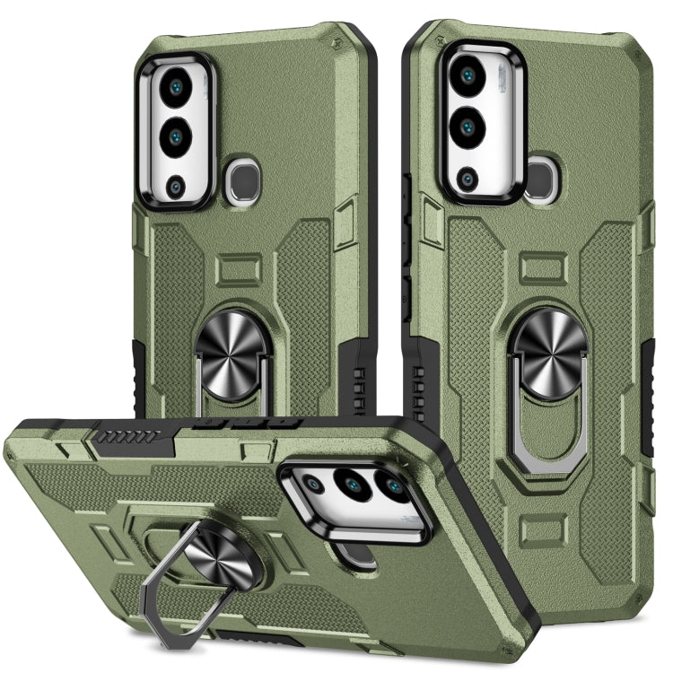 For Infinix Hot 12i Ring Holder Armor Hybrid Phone Case