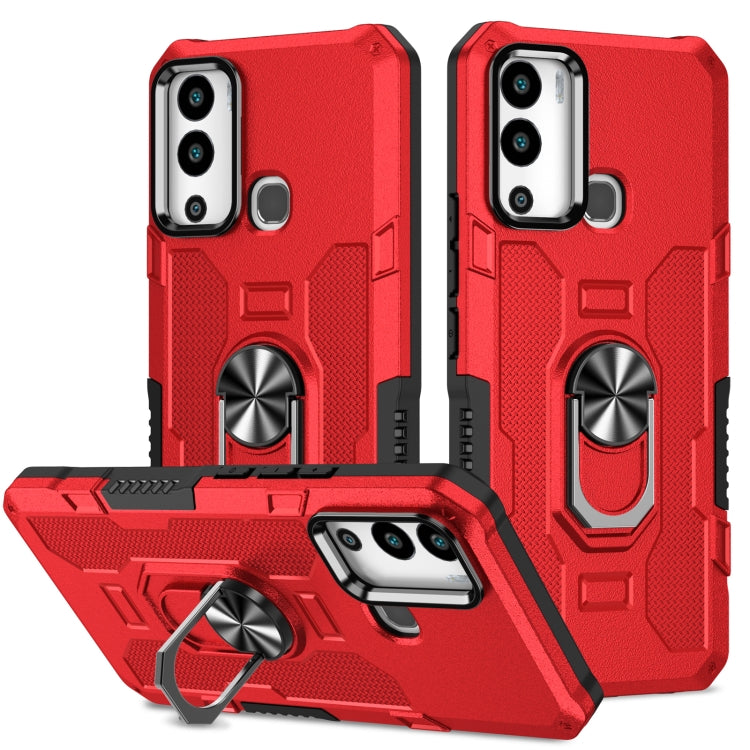 For Infinix Hot 12i Ring Holder Armor Hybrid Phone Case