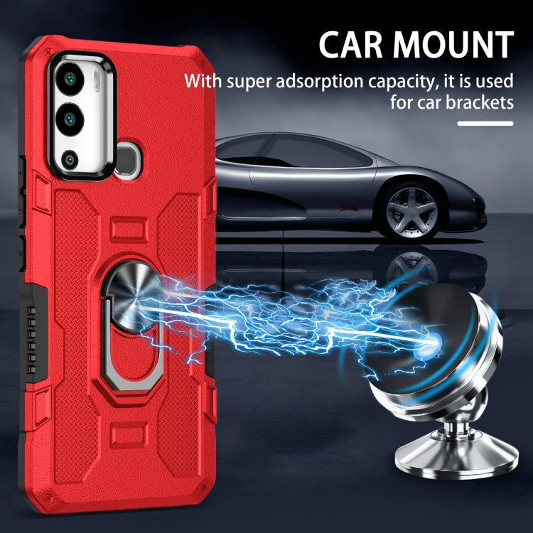 For Infinix Hot 12i Ring Holder Armor Hybrid Phone Case