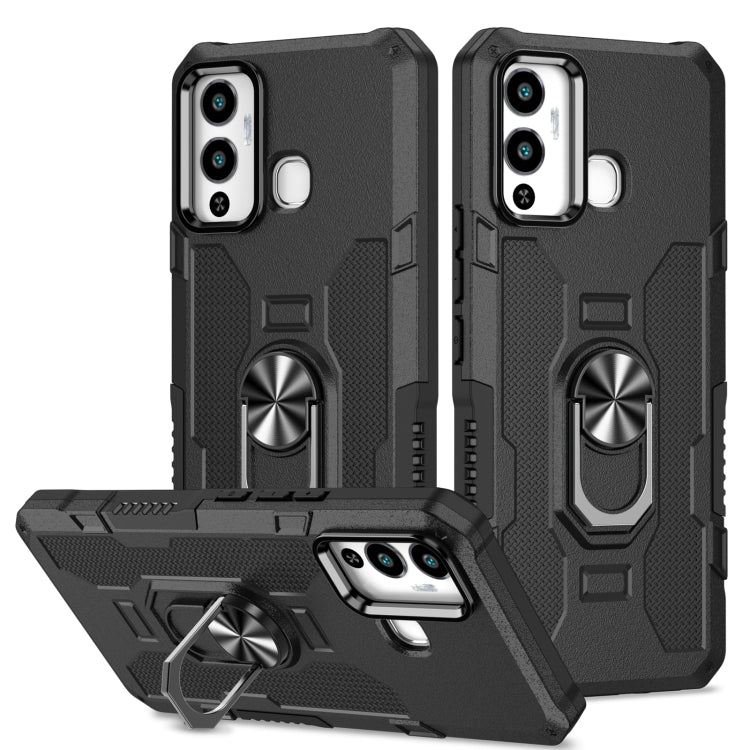 For Infinix Hot 12 Play Ring Holder Armor Hybrid Phone Case