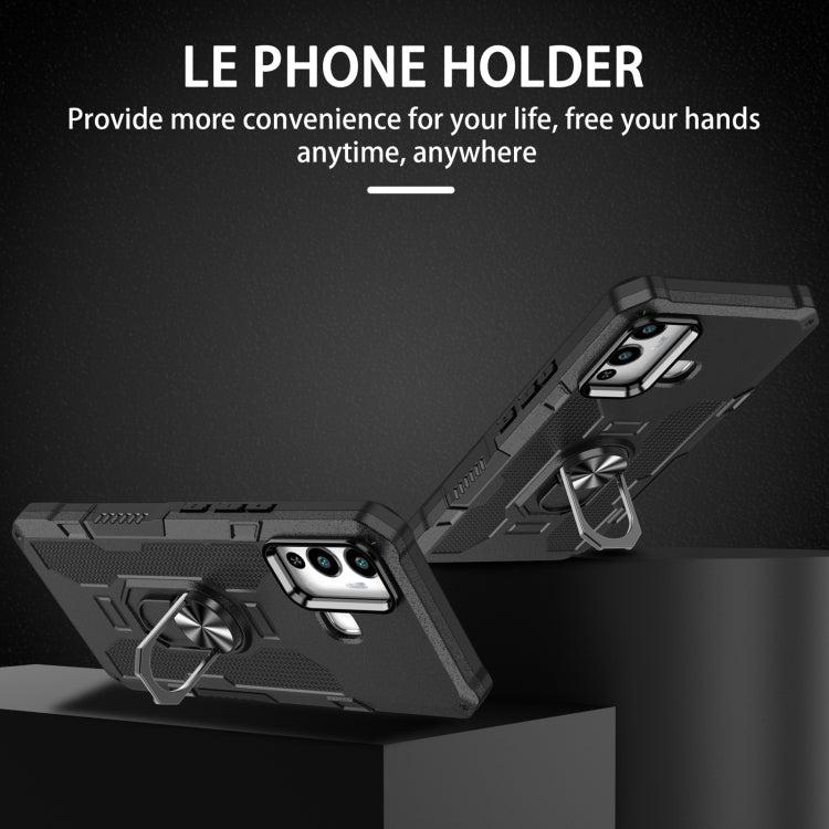 For Infinix Hot 12 Play Ring Holder Armor Hybrid Phone Case