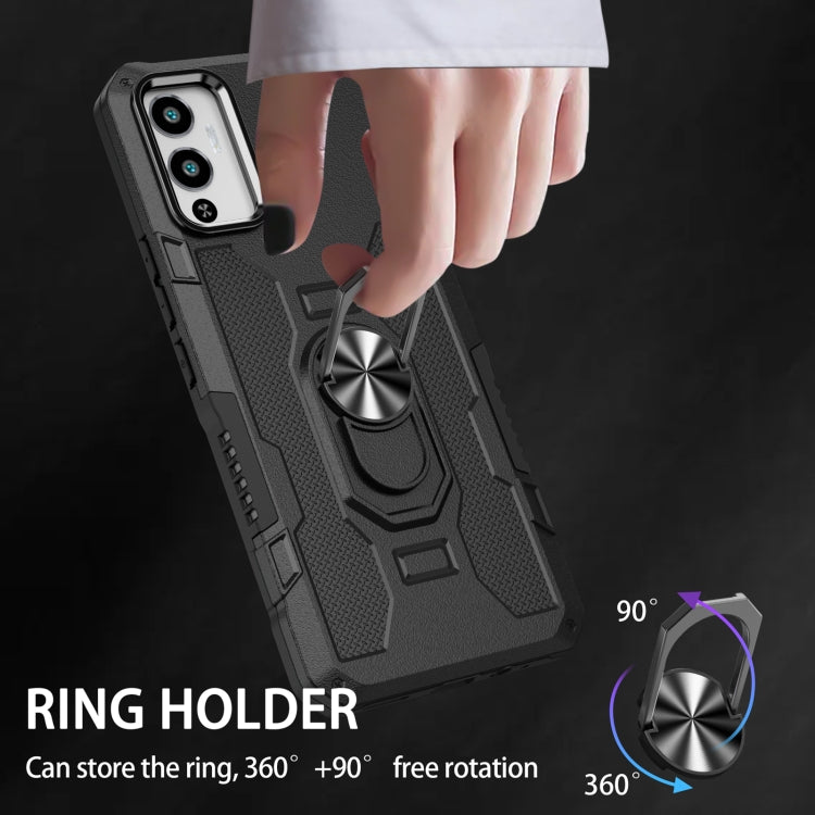For Infinix Hot 12 Play Ring Holder Armor Hybrid Phone Case