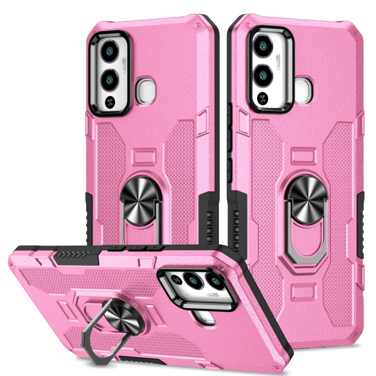 For Infinix Hot 12 Play Ring Holder Armor Hybrid Phone Case