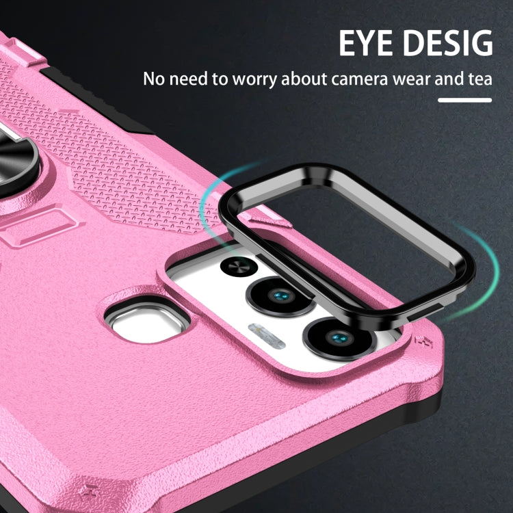 For Infinix Hot 12 Play Ring Holder Armor Hybrid Phone Case