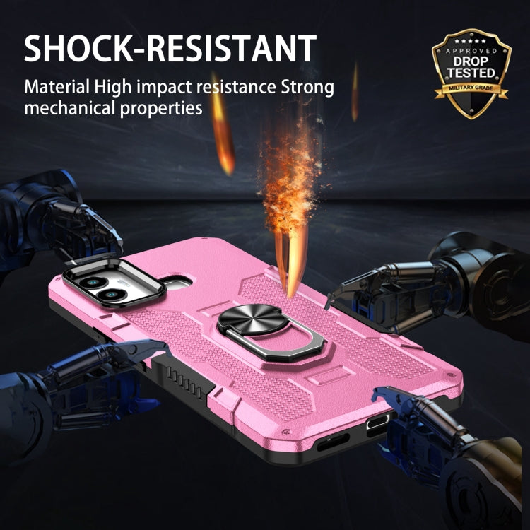 For Infinix Hot 12 Play Ring Holder Armor Hybrid Phone Case