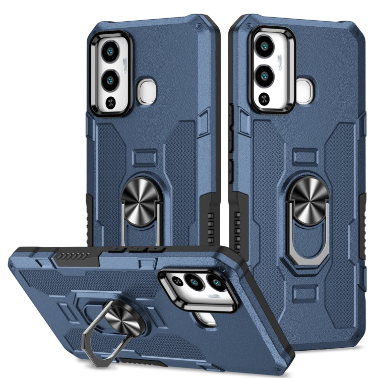 For Infinix Hot 12 Play Ring Holder Armor Hybrid Phone Case
